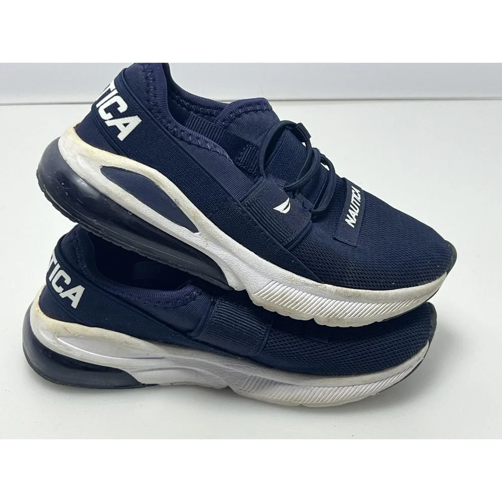 Nautica‎ Neave Sport Tera Shoes Kids Size 10 Navy Mesh Slip On Comfort Sneakers